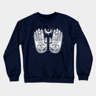 Bohemian Chic Magic Hands Crewneck Sweatshirt